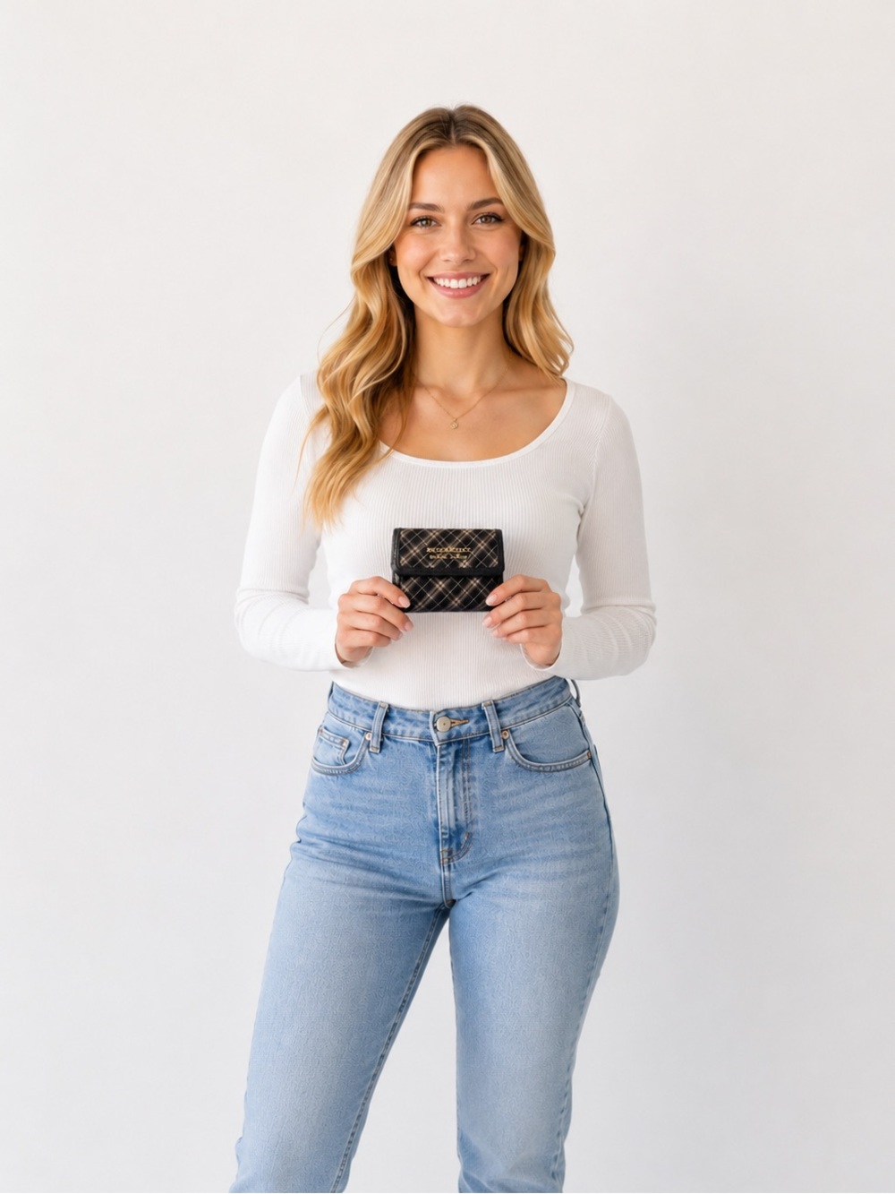 Burberry Black and Gray Wallet